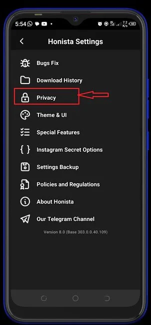 Privacy option for ghost mode