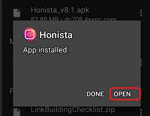 app installed