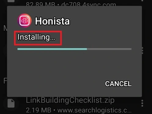 Honista installing