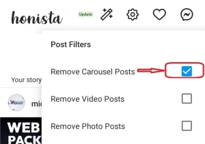 remove carousel posts